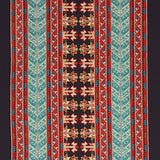 Schumacher Vinka Embroidery Red & Black Fabric - Eade's Wallpaper