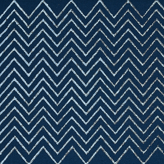 Schumacher 79652 LEORA HAND BLOCKED TAPE in INDIGO Trim - JA