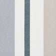 Schumacher Lolland Linen Stripe Grey & Sand Fabric - Eade's Wallpaper