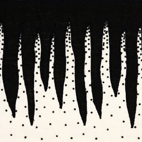Schumacher 79670 STALACTITE TAPE in BLACK & WHITE Trim - MIS
