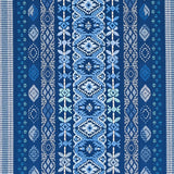 Schumacher Cosima Embroidery Blue Multi Fabric