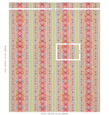 Schumacher Cosima Embroidery Pink Multi Fabric