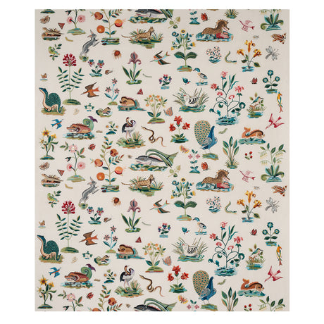 Schumacher Royal Silk Embroidery Multi Fabric - Eade's Wallpaper