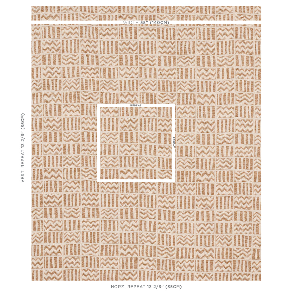 Schumacher Kudu Sand Fabric - Eade's Wallpaper