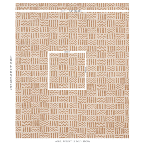 Schumacher Kudu Sand Fabric - Eade's Wallpaper