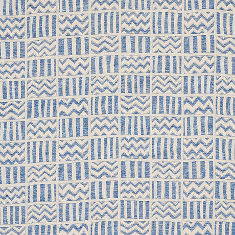 Schumacher Kudu Blue Fabric - Eade's Wallpaper