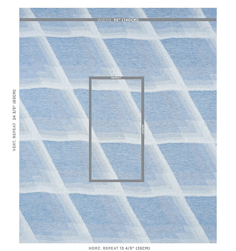 Schumacher Canso Casement Blue Fabric