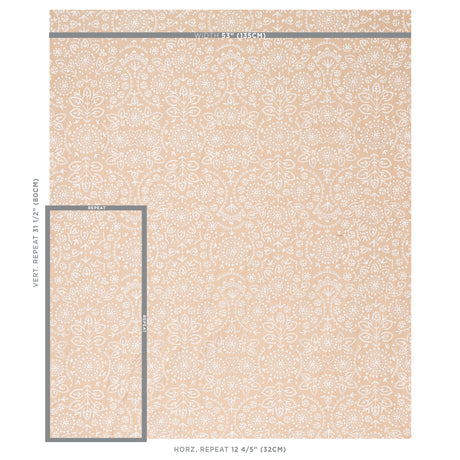 Schumacher Tiana Embroidery Natural Fabric - Eade's Wallpaper
