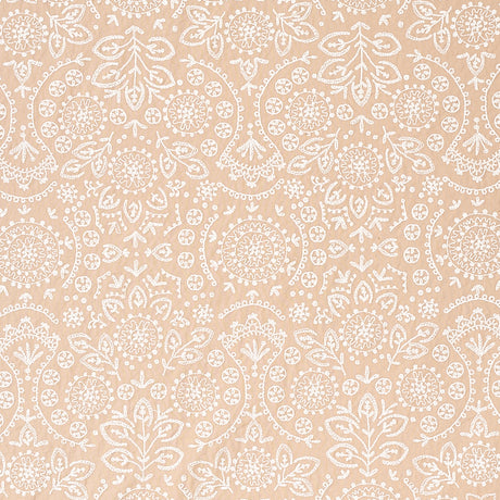 Schumacher Tiana Embroidery Natural Fabric - Eade's Wallpaper
