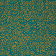 Schumacher Tiana Embroidery Peacock Fabric - Eade's Wallpaper