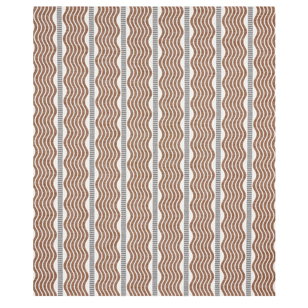 Schumacher Sina Stripe Brown Fabric - Eade's Wallpaper