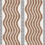 Schumacher Sina Stripe Brown Fabric - Eade's Wallpaper