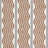 Schumacher Sina Stripe Brown Fabric - Eade's Wallpaper