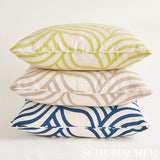 Schumacher Sangomar Appliqué Navy Fabric - Eade's Wallpaper