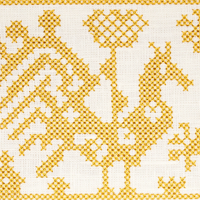 Schumacher 80001 TARPAN EMBROIDERED TAPE in YELLOW Trim - BO