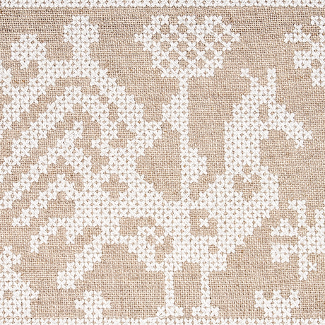 Schumacher 80002 TARPAN EMBROIDERED TAPE in NATURAL Trim - B
