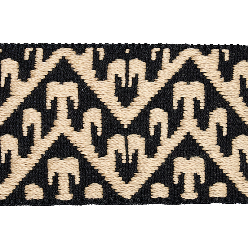 Schumacher 80010 TIVOLI TAPE in BLACK Trim - COPACABANA