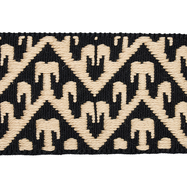 Schumacher 80010 TIVOLI TAPE in BLACK Trim - COPACABANA