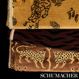 Schumacher Woodland Leopard Velvet Sepia Fabric - Eade's Wallpaper