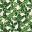 Schumacher Tropical Leaf Épinglé Green & Ivory Fabric - Eade's Wallpaper
