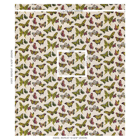 Schumacher Butterfly Épinglé Spring Fabric