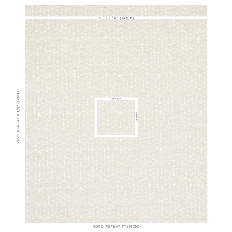 Schumacher Coleridge Jacquard Neutral Fabric