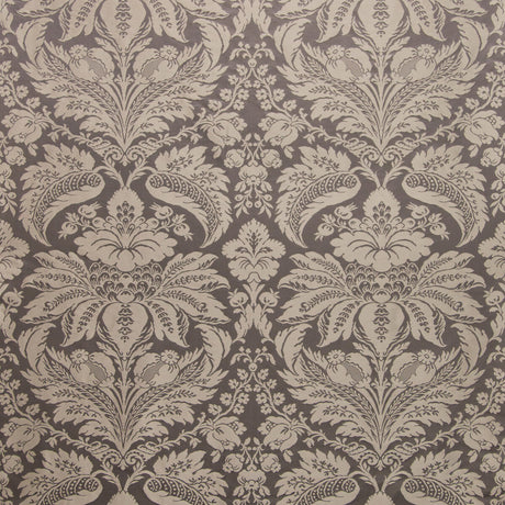 BRUNSCHWIG & FILS 8013188.21.0 DAMASK PIERRE CHARCOAL Fabric - Eade's Wallpaper