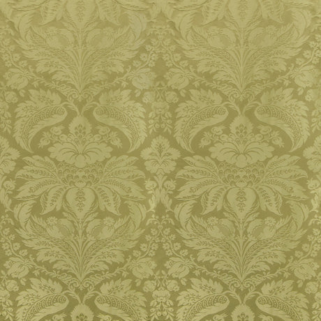 BRUNSCHWIG & FILS 8013188.30.0 DAMASK PIERRE OLIVE Fabric - Eade's Wallpaper