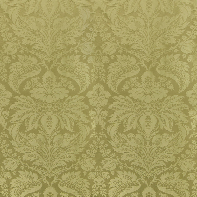 BRUNSCHWIG & FILS 8013188.30.0 DAMASK PIERRE OLIVE Fabric - Eade's Wallpaper