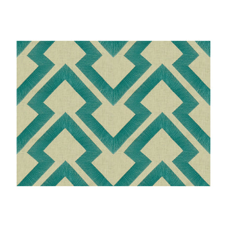 BRUNSCHWIG & FILS 8014122.13.0 LIGHTNING BOLT TURQUOISE Fabric - Eade's Wallpaper