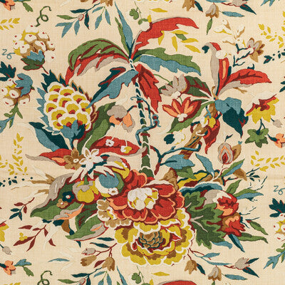 BRUNSCHWIG & FILS 8015108.1619.0 HORSESHOE BAY SAND/MULTI Fabric - Eade's Wallpaper
