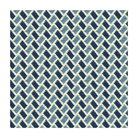 BRUNSCHWIG & FILS 8015112.5.0 NEW BRIQUETAGE SKY/INDIGO Fabric - Eade's Wallpaper