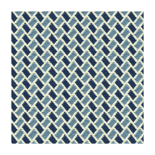 BRUNSCHWIG & FILS 8015112.5.0 NEW BRIQUETAGE SKY/INDIGO Fabric - Eade's Wallpaper