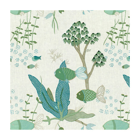 BRUNSCHWIG & FILS 8015116.23.0 LYFORD CAY SEAFOAM Fabric - Eade's Wallpaper