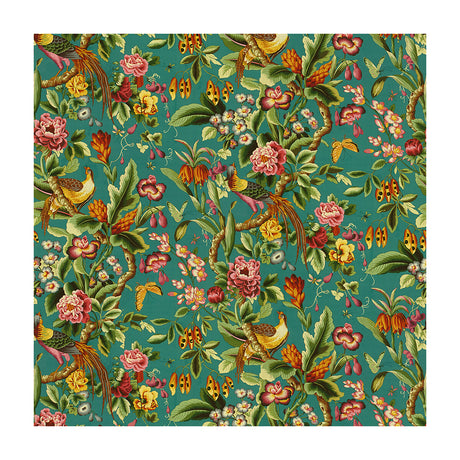 BRUNSCHWIG & FILS 8015130.5.0 PHEASANS BLUE Fabric - Eade's Wallpaper