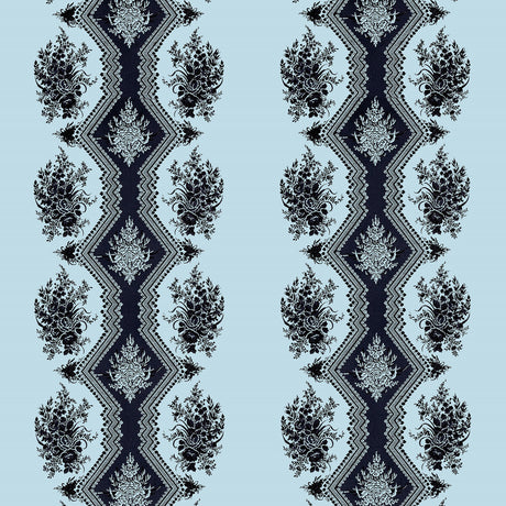 BRUNSCHWIG & FILS 8015139.15.0 COPPELIA SATIN CIEL Fabric - Eade's Wallpaper