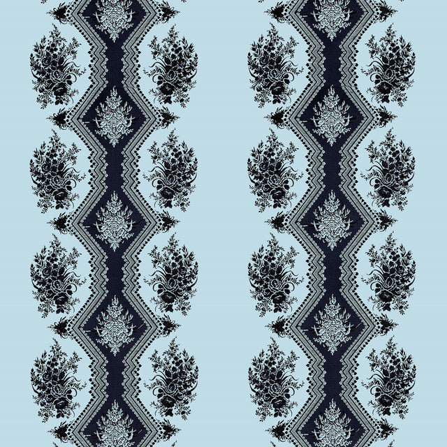 BRUNSCHWIG & FILS 8015139.15.0 COPPELIA SATIN CIEL Fabric - Eade's Wallpaper