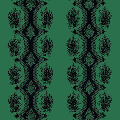 BRUNSCHWIG & FILS 8015139.53.0 COPPELIA SATIN EMERALD Fabric - Eade's Wallpaper