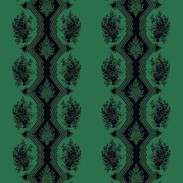 BRUNSCHWIG & FILS 8015139.53.0 COPPELIA SATIN EMERALD Fabric - Eade's Wallpaper