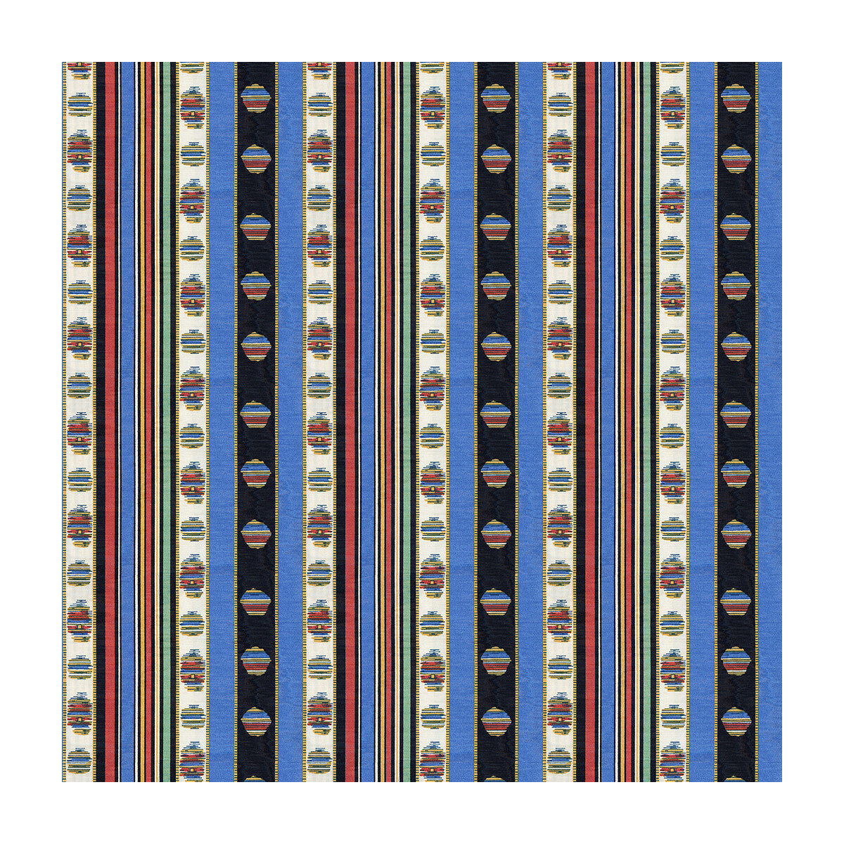 BRUNSCHWIG & FILS 8015143.519.0 RAYURE MOIRE BLEU Fabric - Eade's Wallpaper