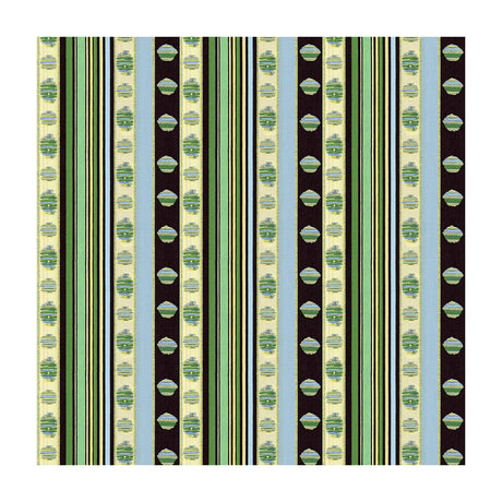 BRUNSCHWIG & FILS 8015144.513.0 RAYURE PERCALE VERT Fabric - Eade's Wallpaper