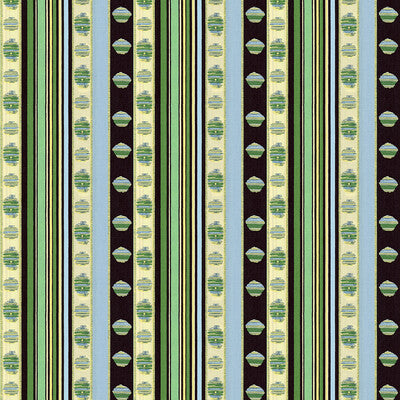 BRUNSCHWIG & FILS 8015144.513.0 RAYURE PERCALE VERT Fabric - Eade's Wallpaper