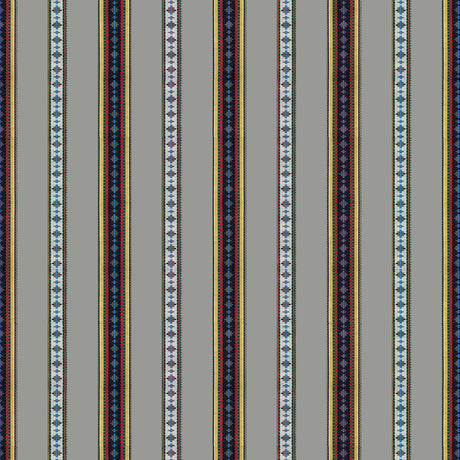 BRUNSCHWIG & FILS 8015147.11.0 RAYURE BRODERIE GRIS Fabric - Eade's Wallpaper