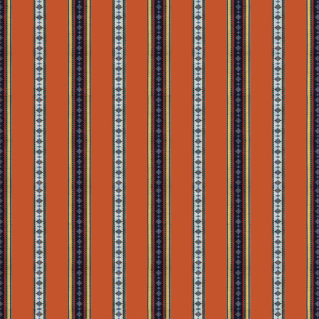 BRUNSCHWIG & FILS 8015147.12.0 RAYURE BRODERIE ORANGE Fabric - Eade's Wallpaper