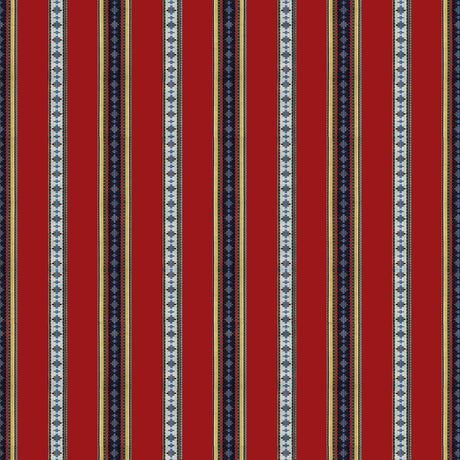 BRUNSCHWIG & FILS 8015147.19.0 RAYURE BRODERIE RED Fabric - Eade's Wallpaper