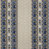 BRUNSCHWIG & FILS 8015174.54.0 TALAKONA STRIPE BLUE/GOLD Fabric - Eade's Wallpaper