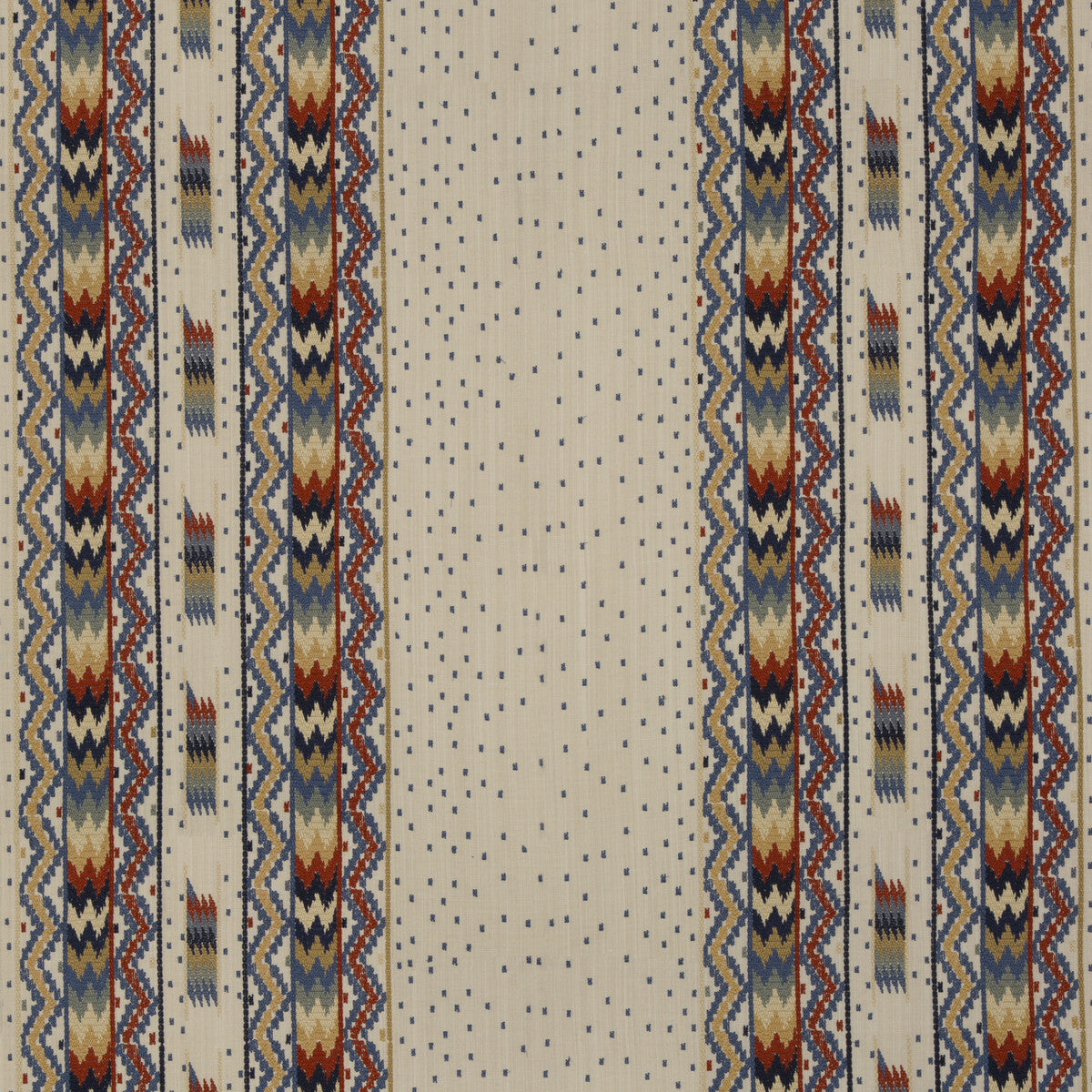 BRUNSCHWIG & FILS 8015174.954.0 TALAKONA STRIPE RED/BLUE Fabric - Eade's Wallpaper
