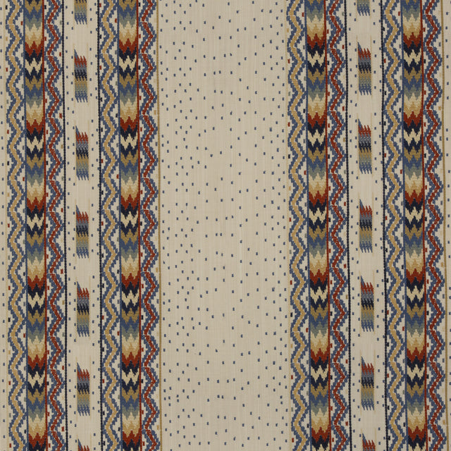 BRUNSCHWIG & FILS 8015174.954.0 TALAKONA STRIPE RED/BLUE Fabric - Eade's Wallpaper