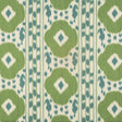BRUNSCHWIG & FILS 8015178.133.0 VARKALA PRINT TEAL/GREEN Fabric - Eade's Wallpaper