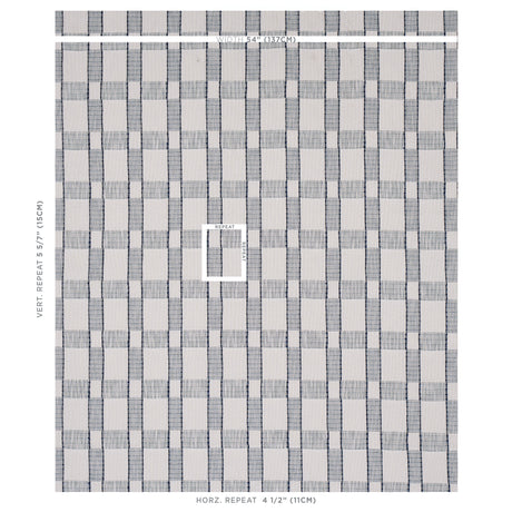 Schumacher Elko Plaid Indigo Fabric